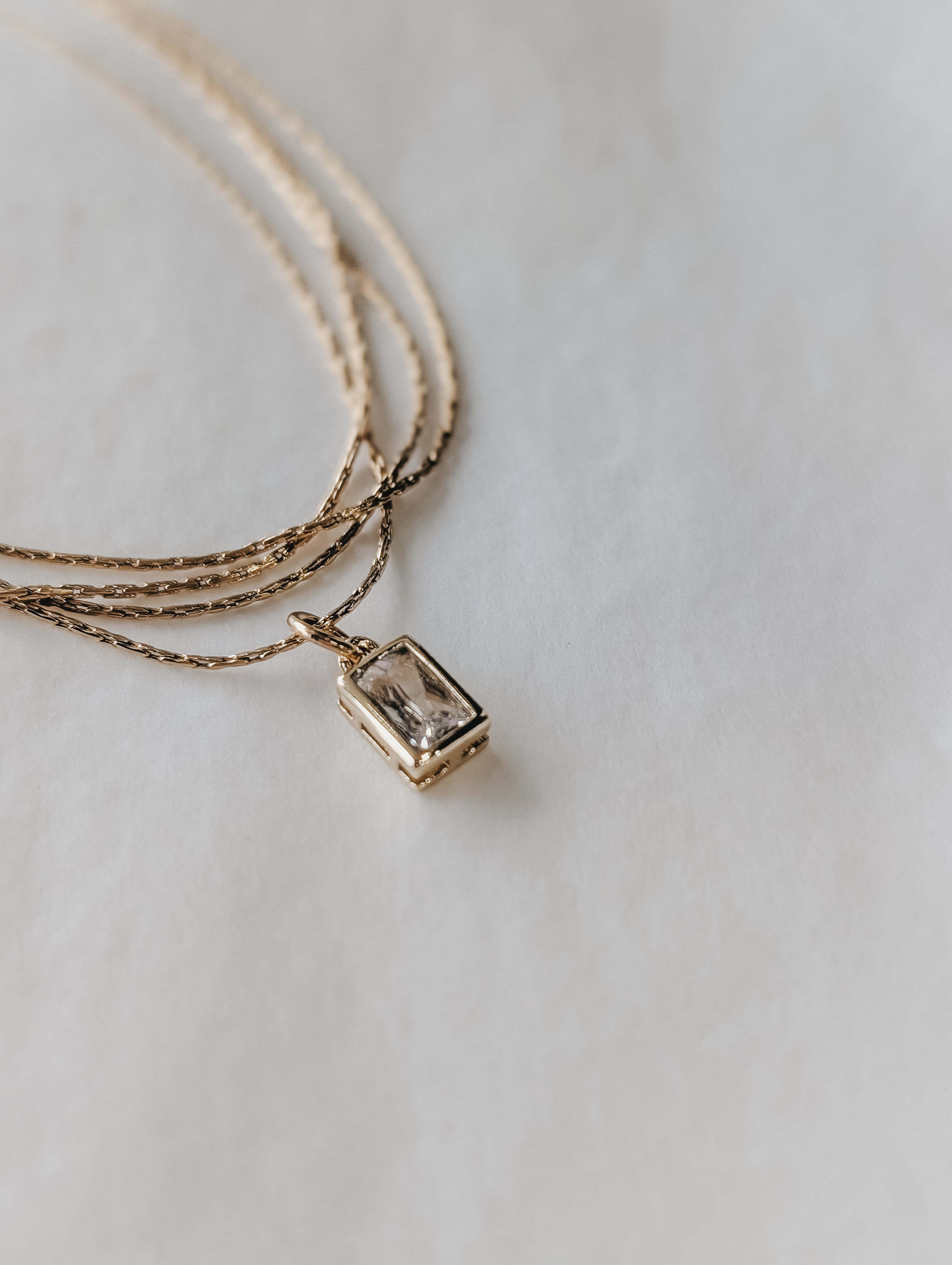 Daphne Dainty Layered Necklace - Gold Stainless Steel