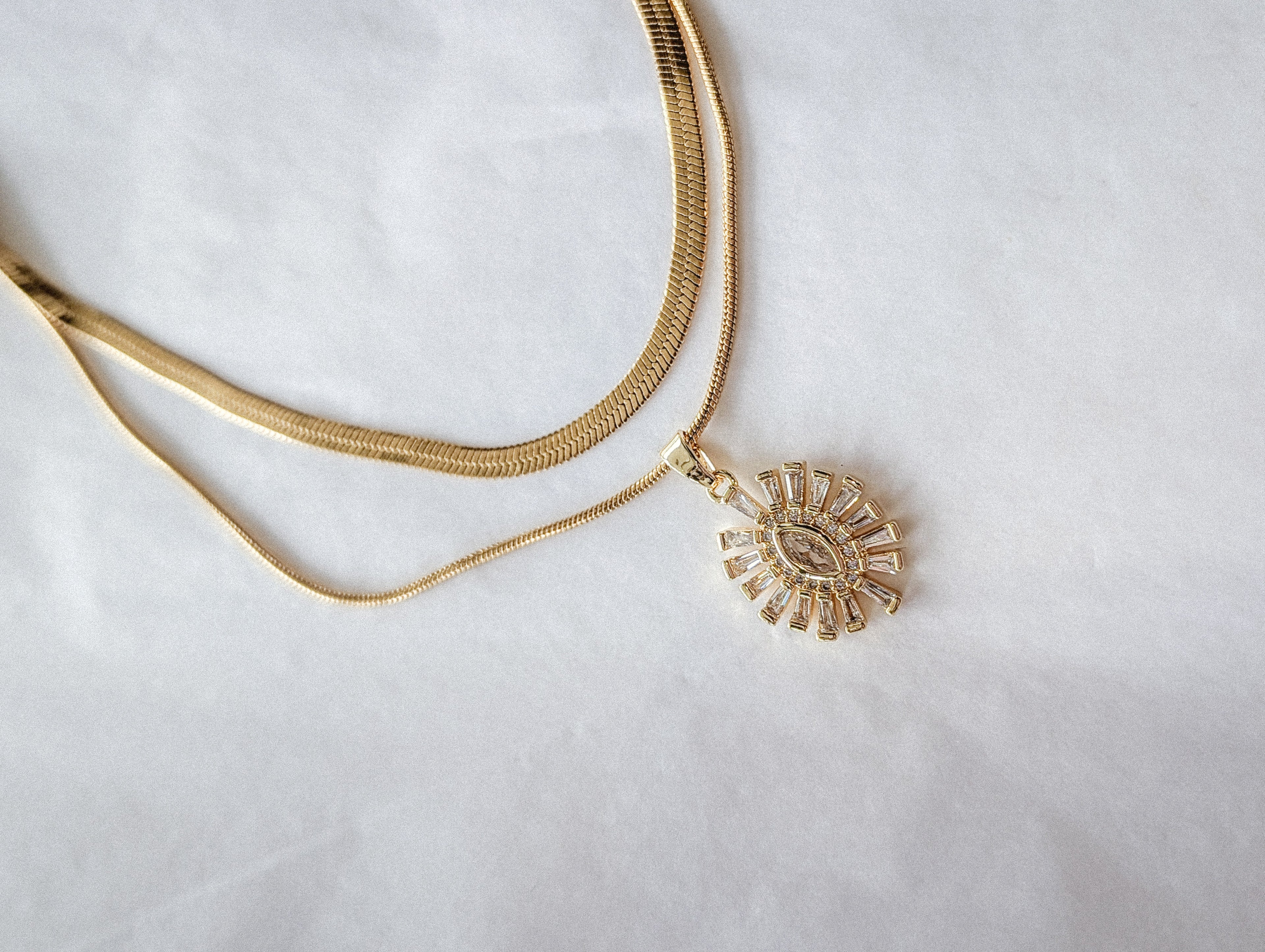 Sunburst - layered necklace