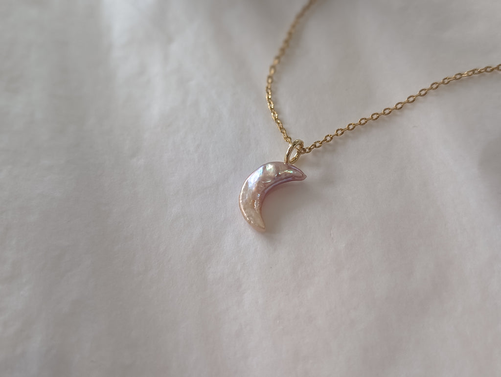 Pearlescent Moon - long necklace