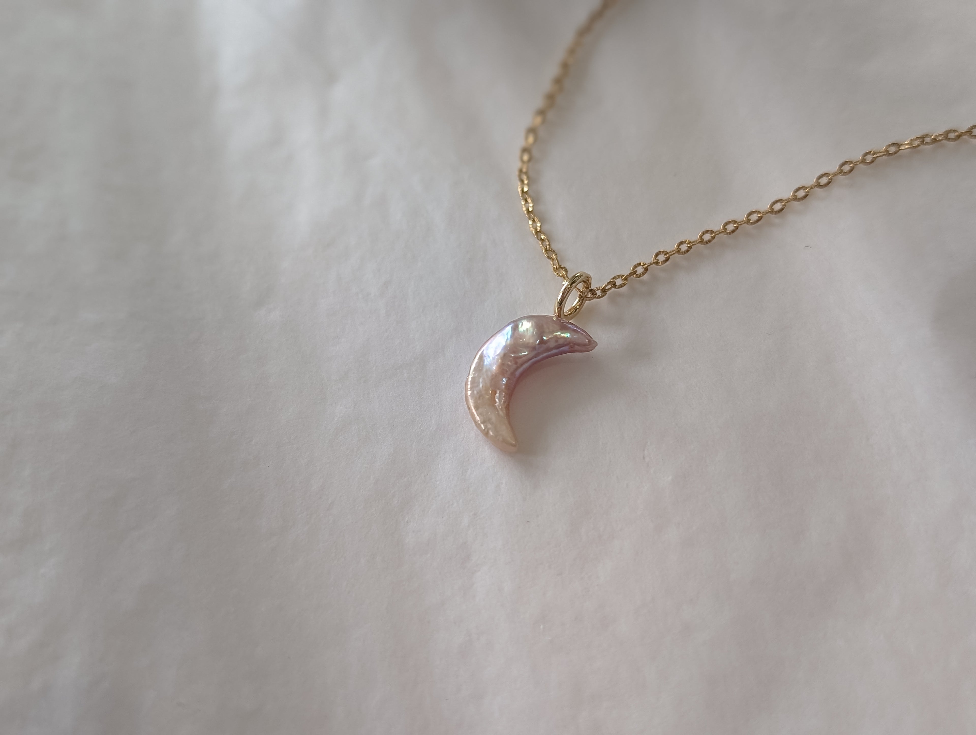 Pearlescent Moon - long necklace