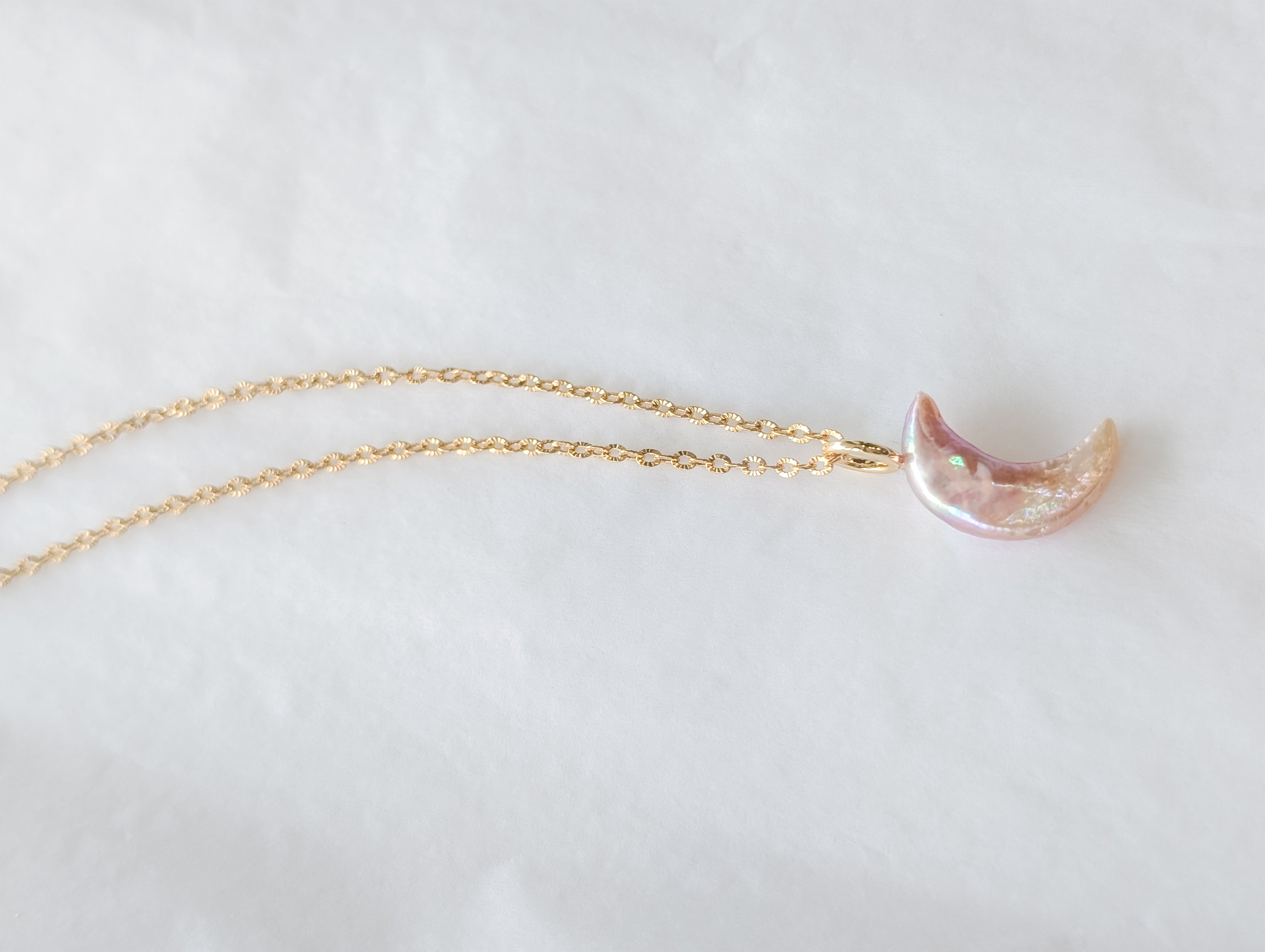 Pearlescent Moon - long necklace