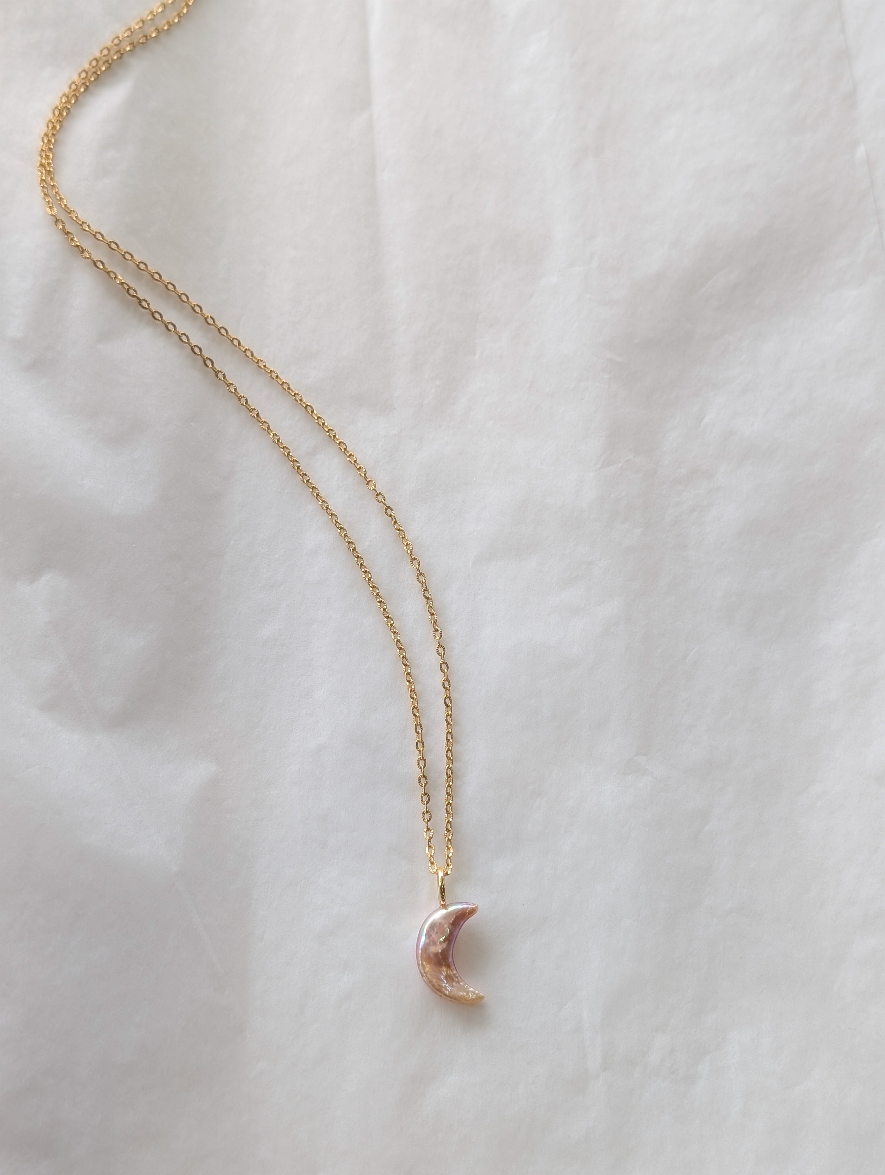 Pearlescent Moon - long necklace