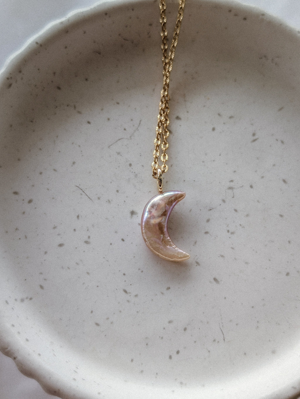 Pearlescent Moon - long necklace