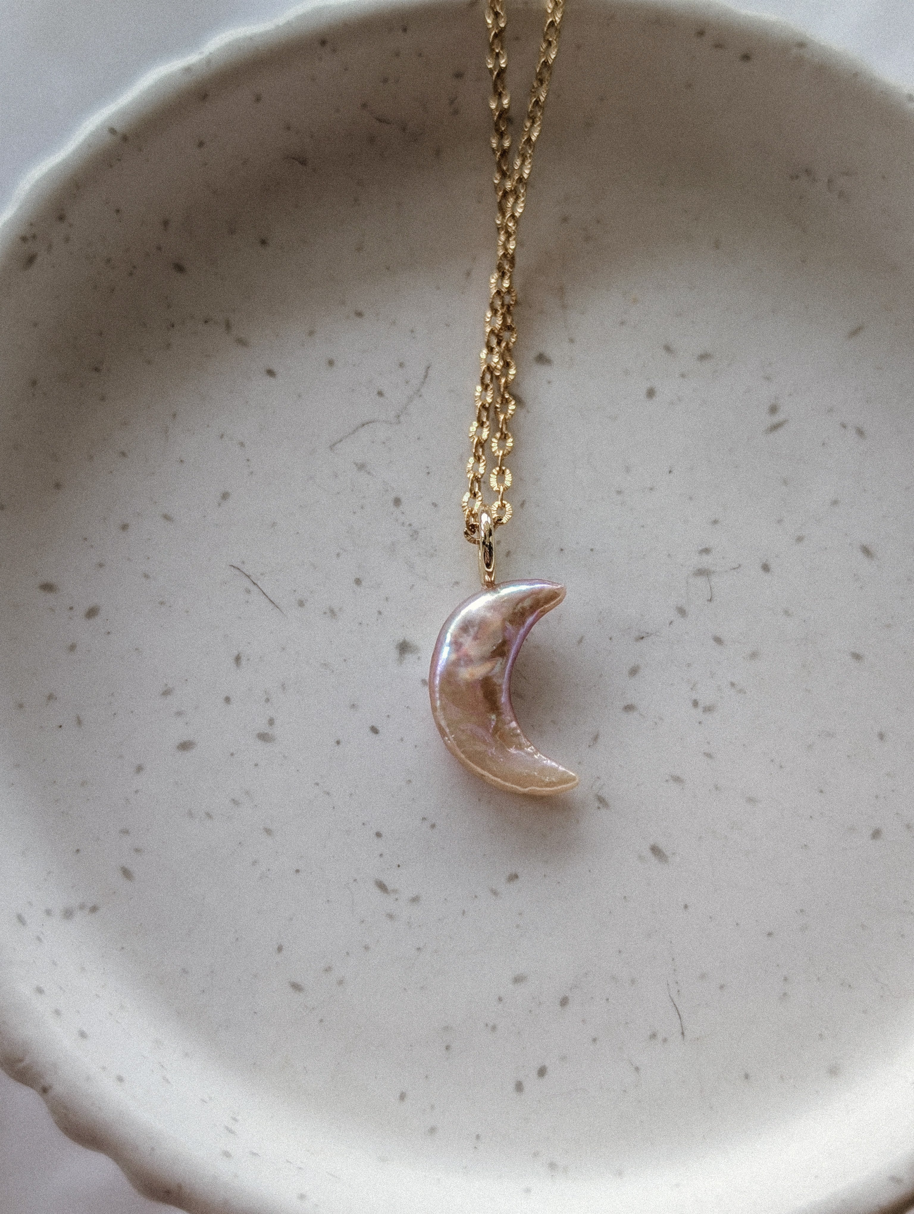 Pearlescent Moon - long necklace