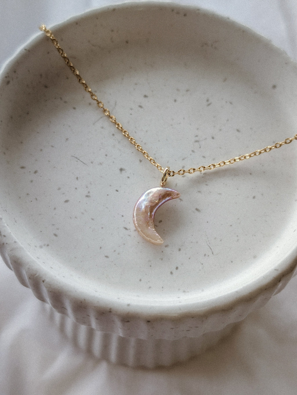 Pearlescent Moon - long necklace