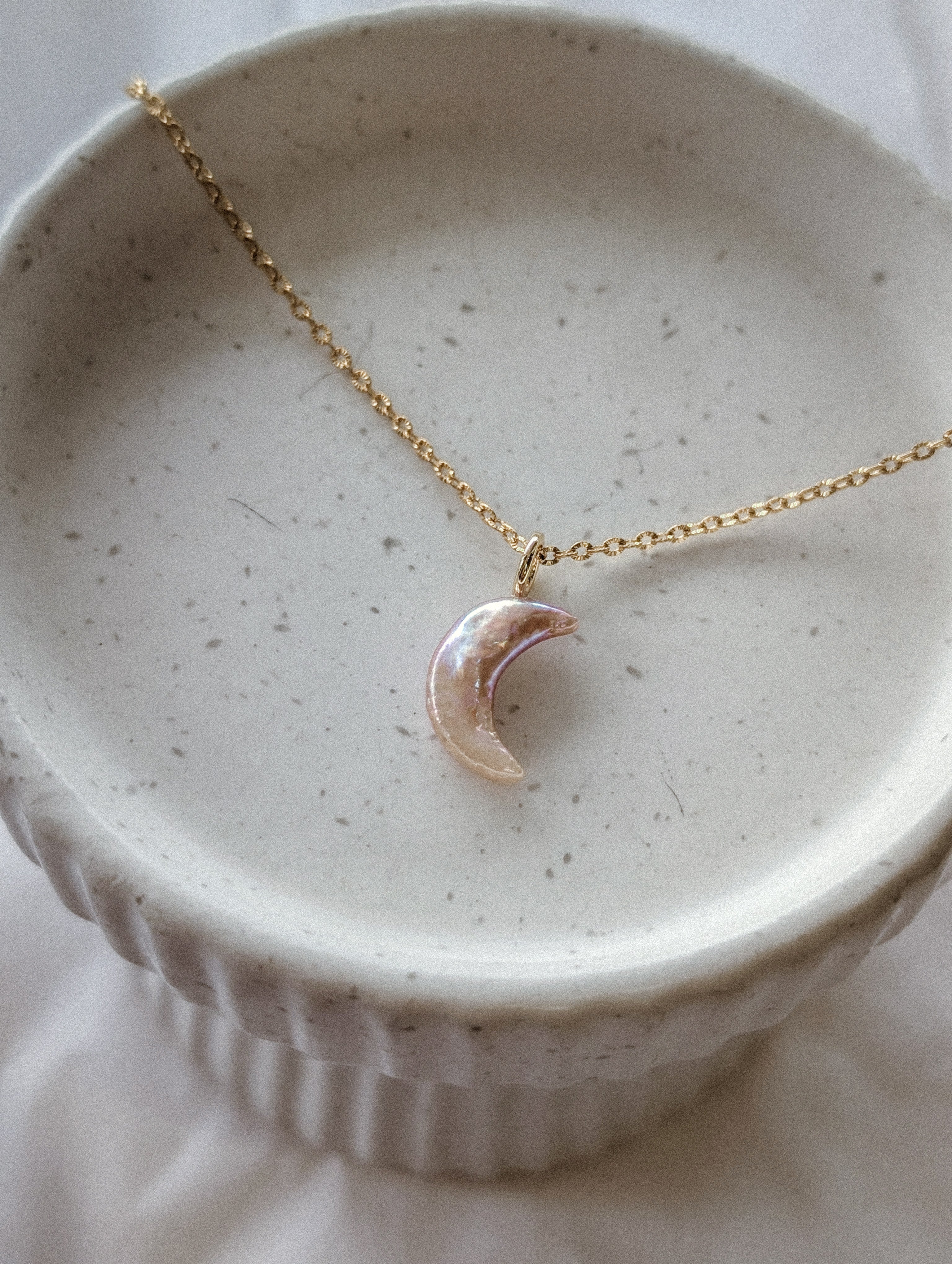 Pearlescent Moon - long necklace