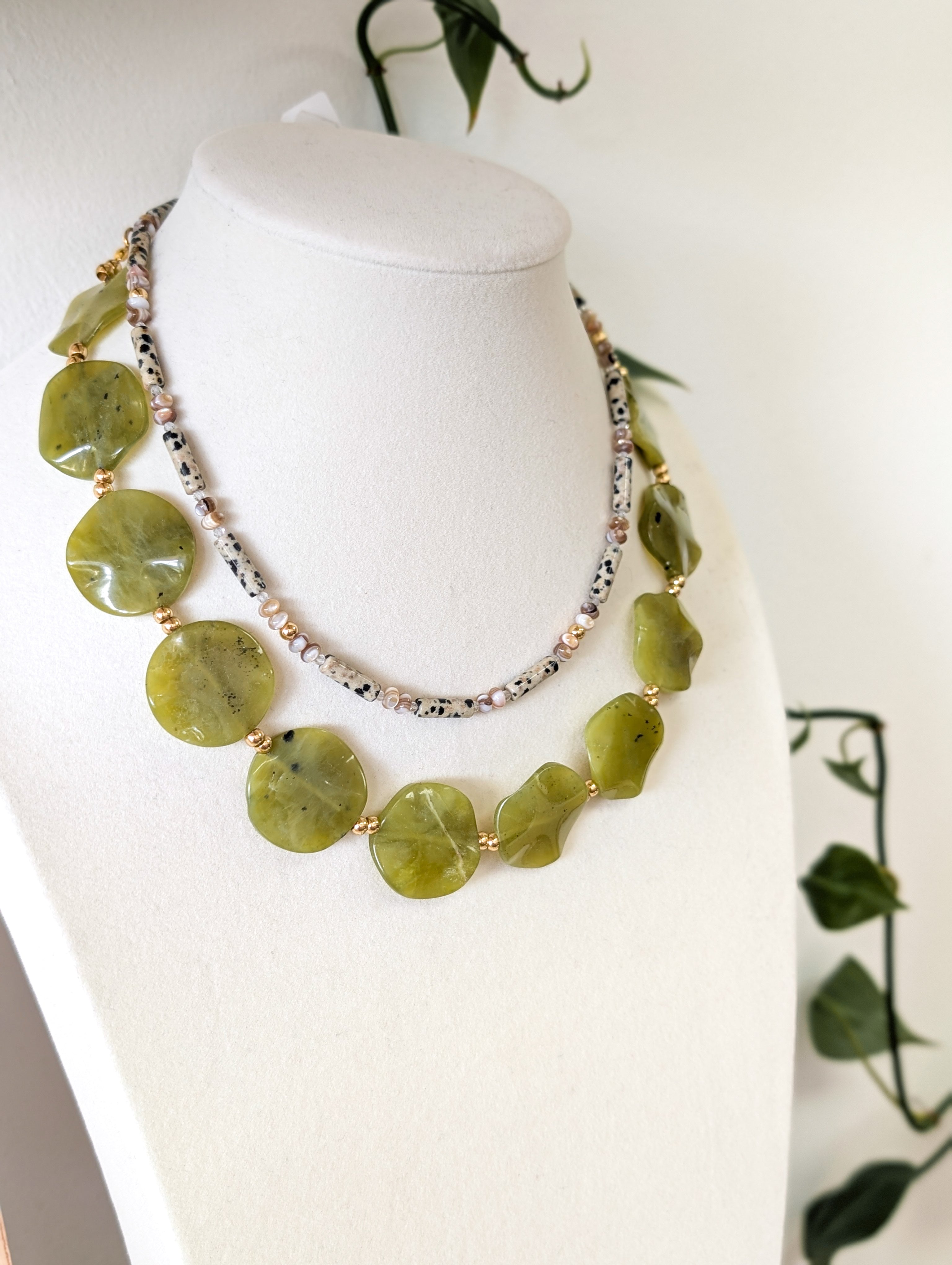 Green Jade Statement Necklace