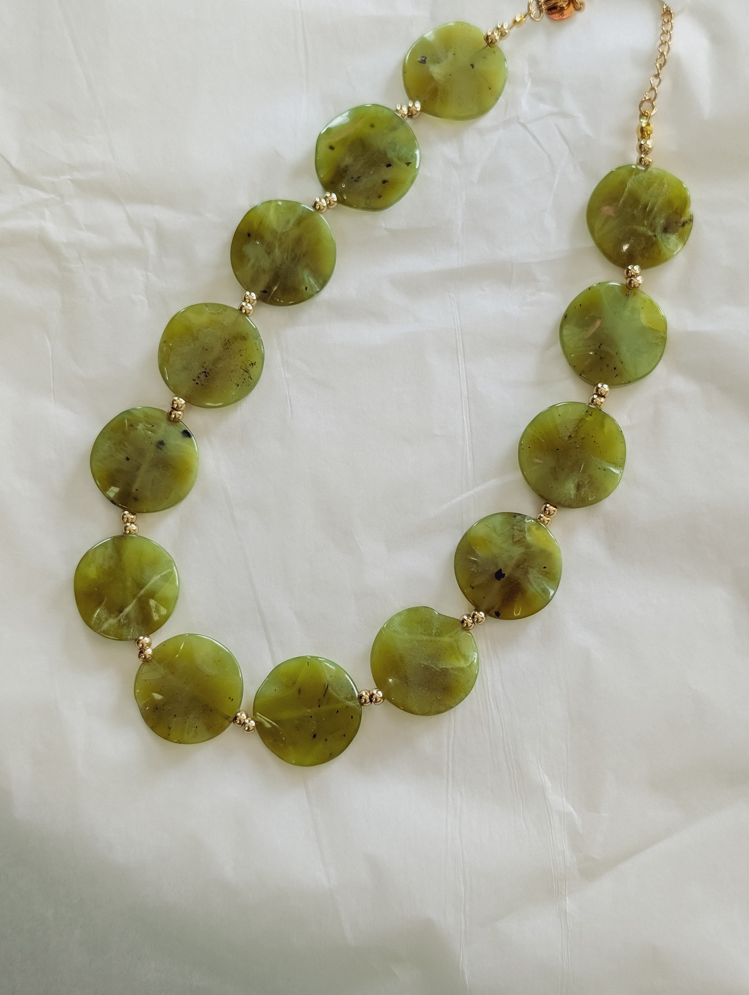 Green Jade Statement Necklace