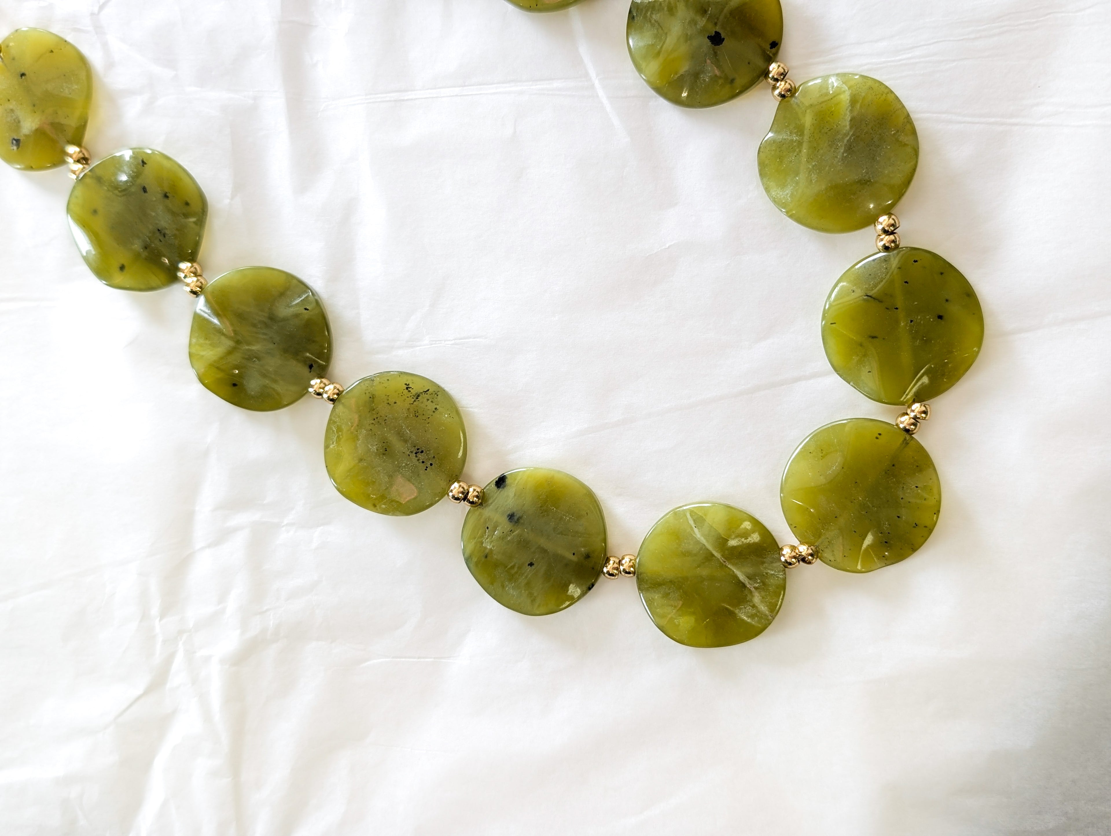 Green Jade Statement Necklace