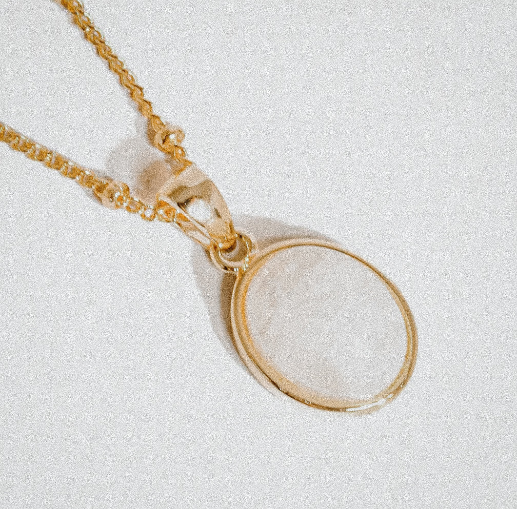 Gemstone Pendant Necklace - Moonstone, Labradorite, or Aquamarine