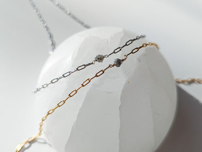 SHIMMER | RAW GRAY DIAMOND NECKLACE