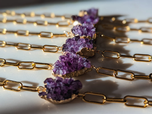 ORCHID | AMETHYST STATEMENT CHOKER NECKLACE